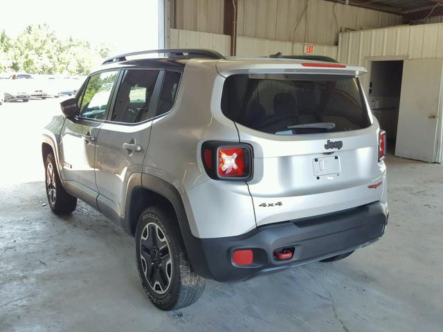 ZACCJBCT2GPC75384 - 2016 JEEP RENEGADE T SILVER photo 3