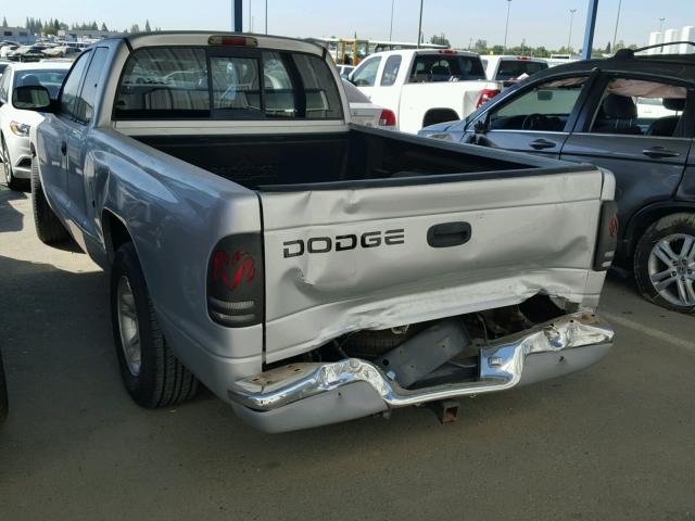 1B7GL22N91S159342 - 2001 DODGE DAKOTA SILVER photo 3