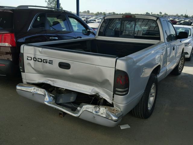 1B7GL22N91S159342 - 2001 DODGE DAKOTA SILVER photo 4