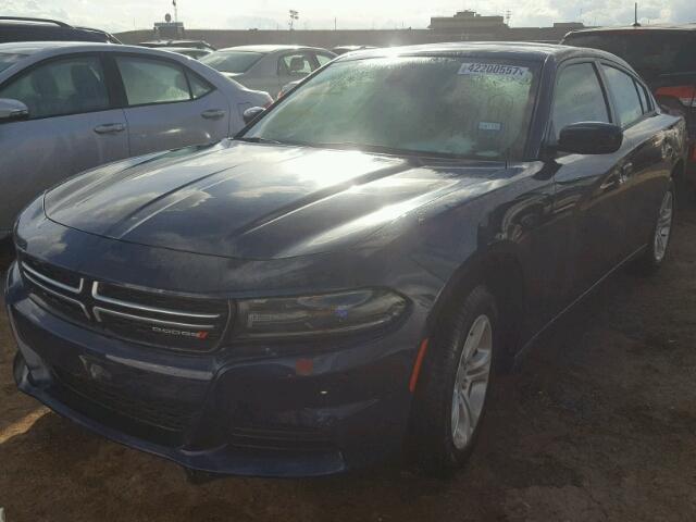 2C3CDXBG8HH503856 - 2017 DODGE CHARGER BLUE photo 2