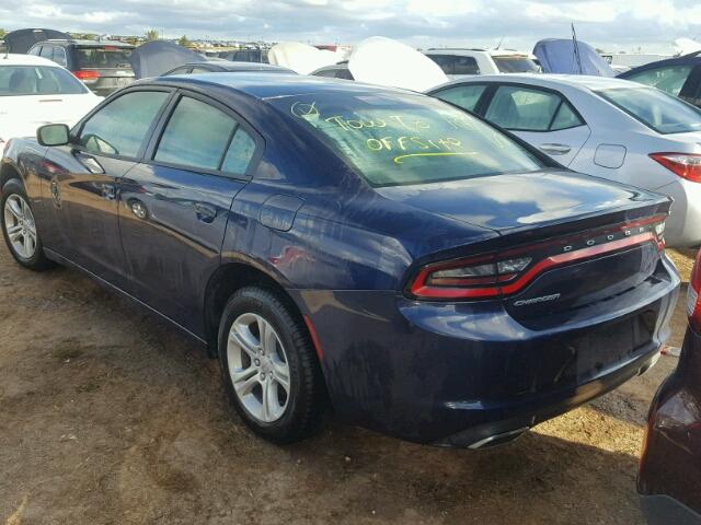 2C3CDXBG8HH503856 - 2017 DODGE CHARGER BLUE photo 3