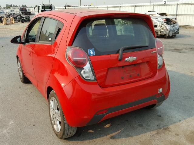 KL8CD6S96EC515986 - 2014 CHEVROLET SPARK 1LT RED photo 3