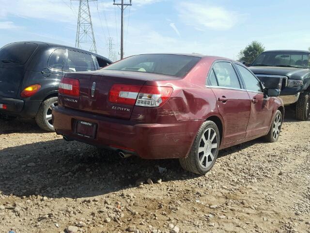 3LNHM26176R667560 - 2006 LINCOLN ZEPHYR BURGUNDY photo 4