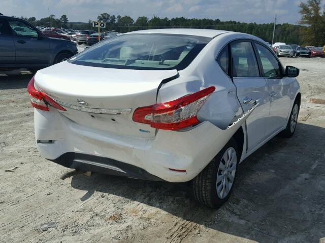 3N1AB7AP1EL639469 - 2014 NISSAN SENTRA S WHITE photo 4