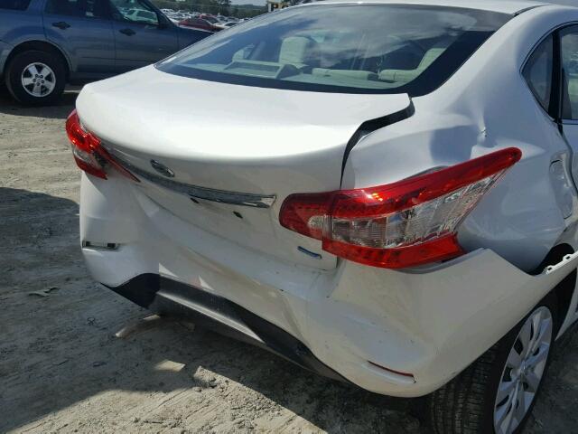 3N1AB7AP1EL639469 - 2014 NISSAN SENTRA S WHITE photo 9