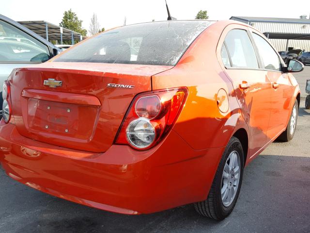 1G1JA5SH1C4102821 - 2012 CHEVROLET SONIC LS 橙色 照片 4