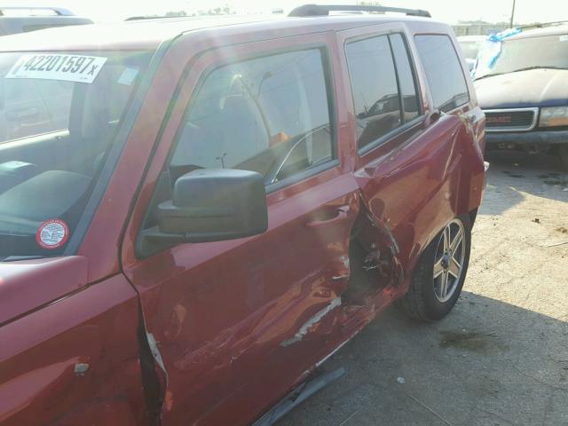 1J4NF2GBXAD525451 - 2010 JEEP PATRIOT RED photo 9