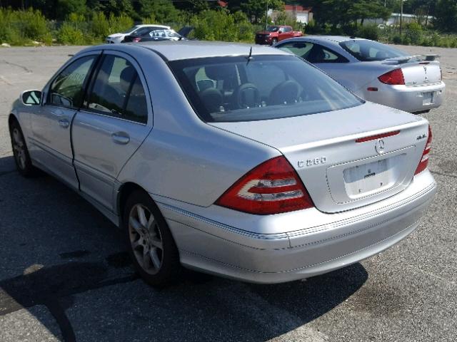 WDBRF92H97F852642 - 2007 MERCEDES-BENZ C 280 4MAT SILVER photo 3