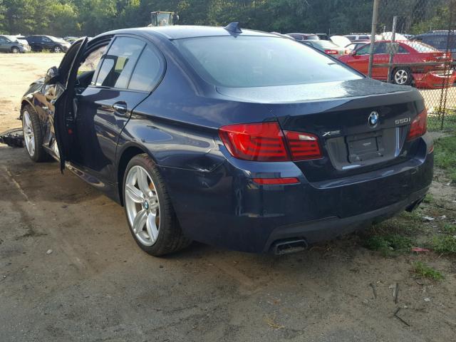 WBAFU9C51DDY71107 - 2013 BMW 550 XI BLUE photo 3