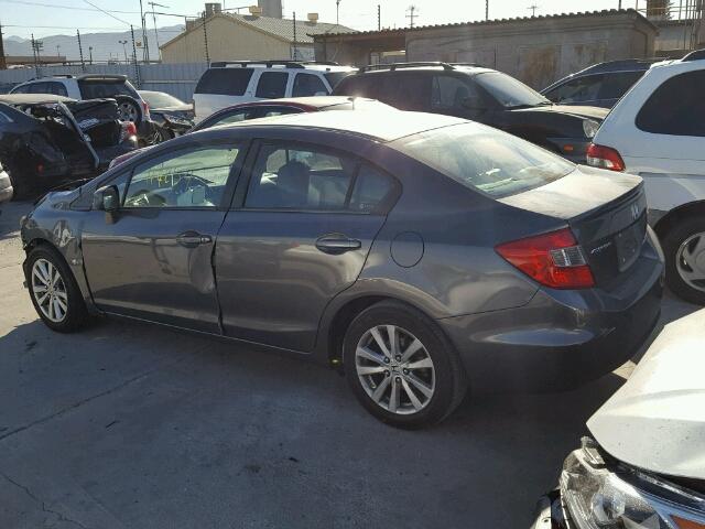 19XFB2F9XCE366369 - 2012 HONDA CIVIC EXL GRAY photo 3