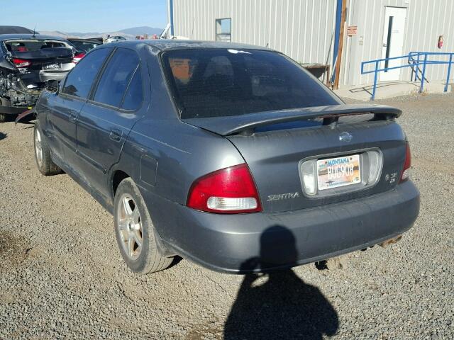 3N1BB51D91L118279 - 2001 NISSAN SENTRA SE GRAY photo 3