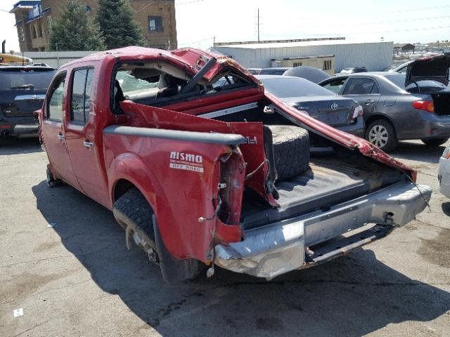 1N6AD07W37C434566 - 2007 NISSAN FRONTIER C RED photo 3