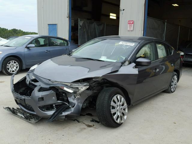 3N1AB7AP8FY237839 - 2015 NISSAN SENTRA GRAY photo 2