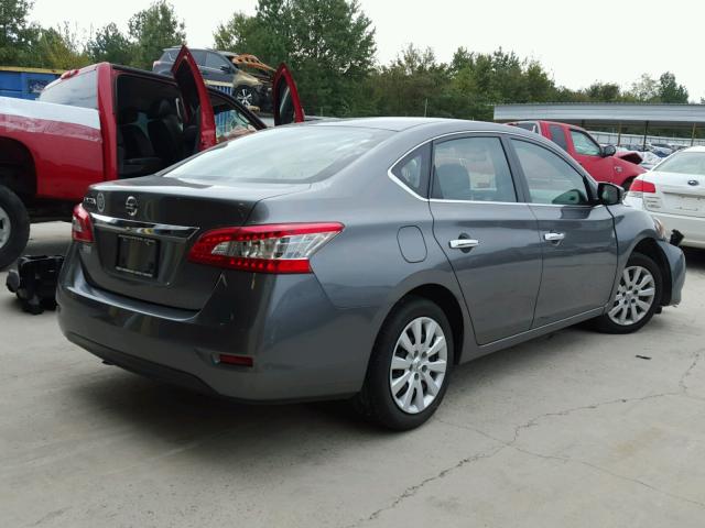 3N1AB7AP8FY237839 - 2015 NISSAN SENTRA GRAY photo 4