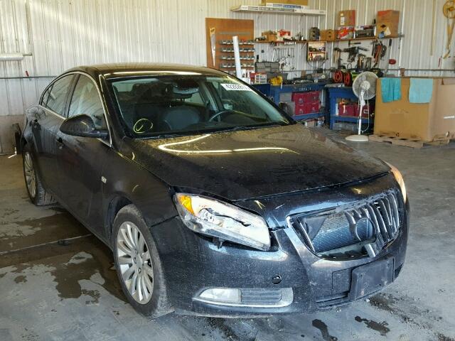 W04GN5EC3B1084905 - 2011 BUICK REGAL BLACK photo 1