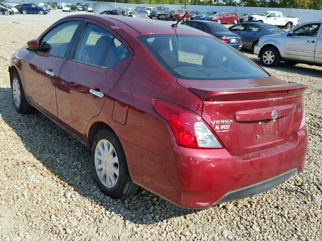 3N1CN7AP6HL887057 - 2017 NISSAN VERSA S RED photo 3