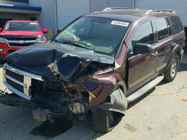 1D8HD58D05F524914 - 2005 DODGE DURANGO LI MAROON photo 2