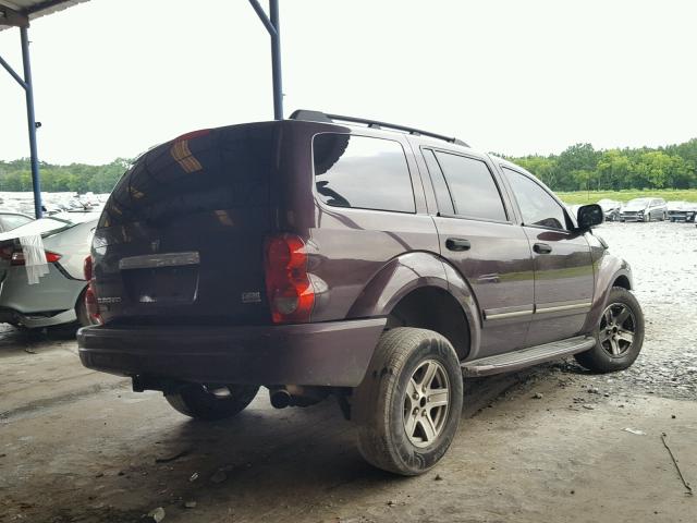 1D8HD58D05F524914 - 2005 DODGE DURANGO LI MAROON photo 4