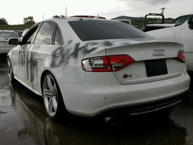 WAUKGAFL6AA144463 - 2010 AUDI S4 PRESTIG WHITE photo 3