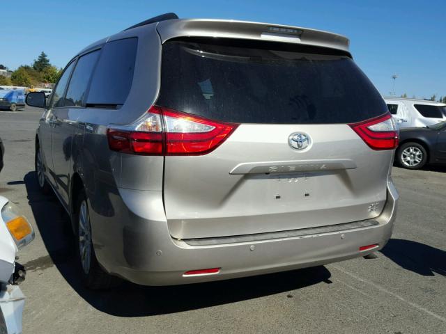 5TDDK3DC1FS103533 - 2015 TOYOTA SIENNA BROWN photo 3