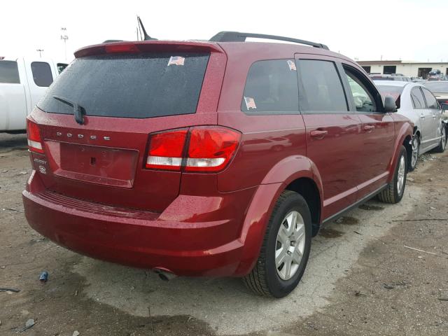 3D4PG4FB9BT501441 - 2011 DODGE JOURNEY EX RED photo 4