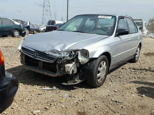 2HGEJ6615YH541656 - 2000 HONDA CIVIC BASE SILVER photo 2