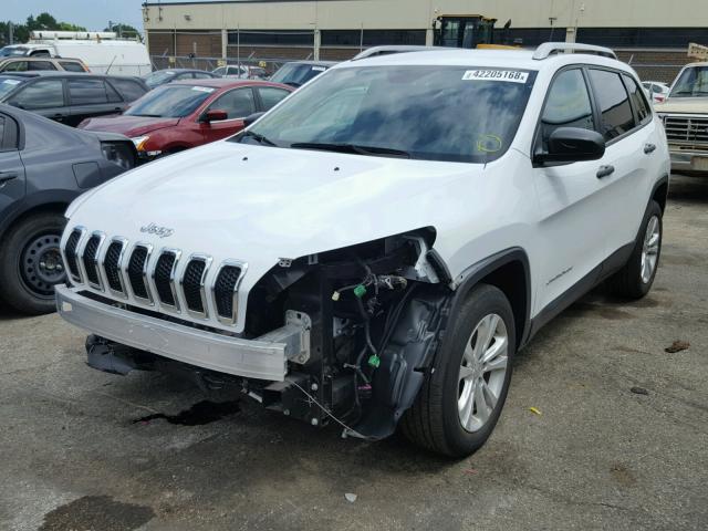 1C4PJLAB8FW706460 - 2015 JEEP CHEROKEE S WHITE photo 2