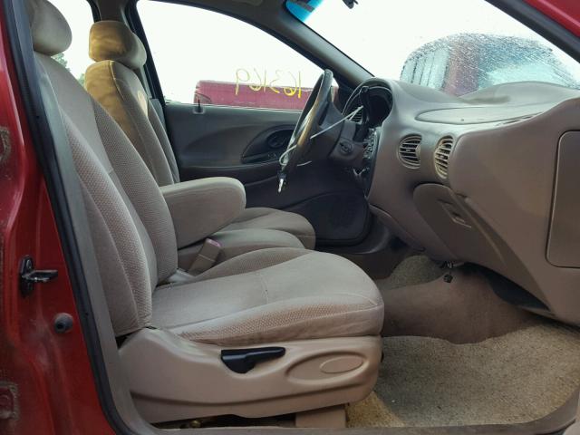 1FAFP53U5XA209181 - 1999 FORD TAURUS GL RED photo 5