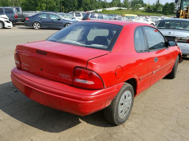 1B3ES42C7WD514784 - 1998 DODGE NEON HIGHL RED photo 4