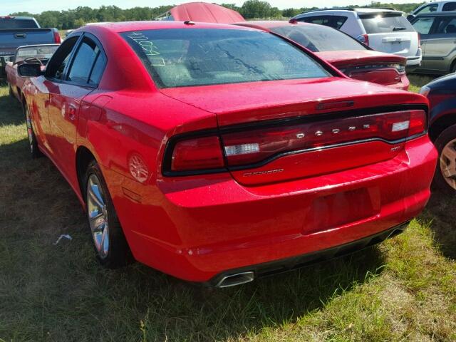 2C3CDXHG7EH263511 - 2014 DODGE CHARGER RED photo 3