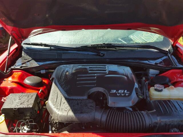 2C3CDXHG7EH263511 - 2014 DODGE CHARGER RED photo 7