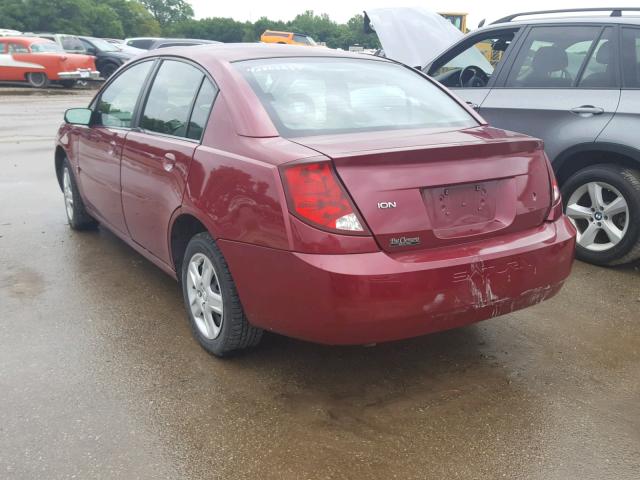 1G8AJ55F86Z111809 - 2006 SATURN ION LEVEL MAROON photo 3