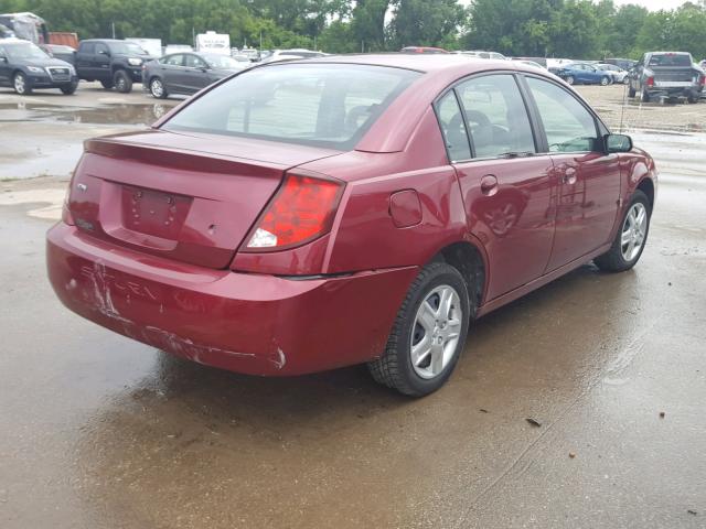 1G8AJ55F86Z111809 - 2006 SATURN ION LEVEL MAROON photo 4