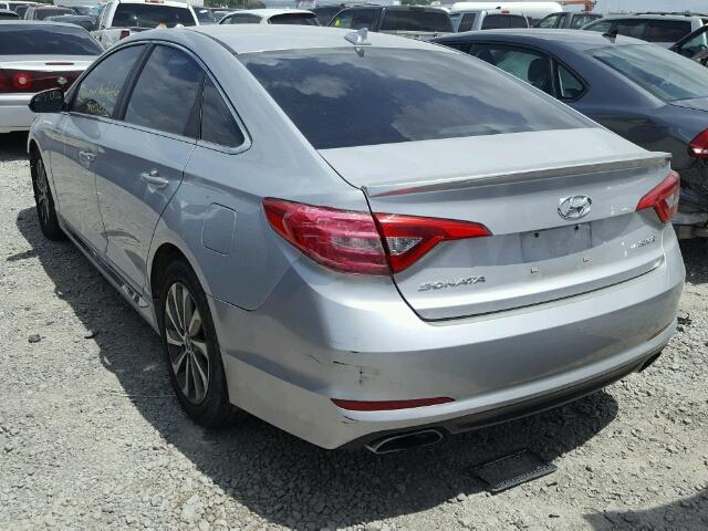 5NPE34AF5FH046815 - 2015 HYUNDAI SONATA SPO SILVER photo 3