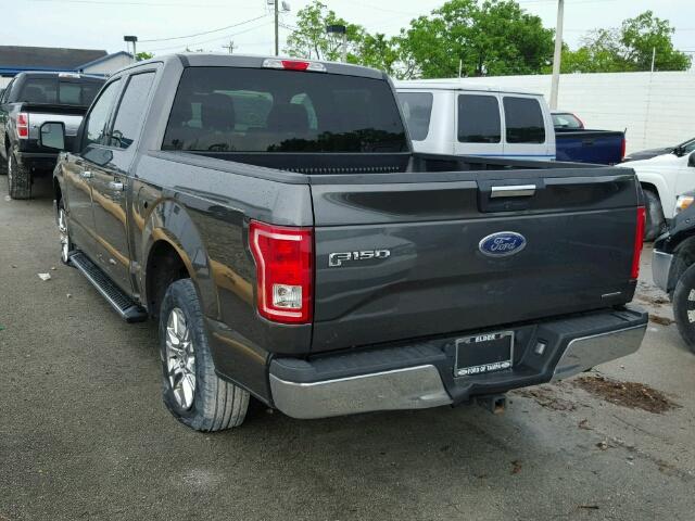 1FTEW1C8XFFC86683 - 2015 FORD F150 SUPER CHARCOAL photo 3