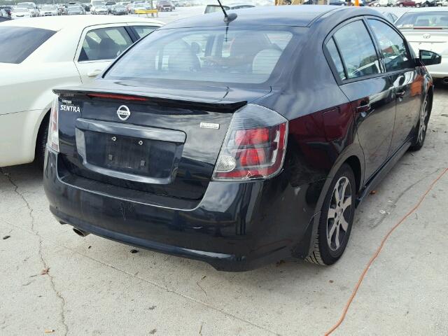 3N1AB6AP9CL767501 - 2012 NISSAN SENTRA 2.0 BLACK photo 4