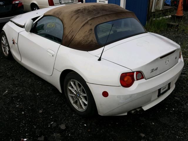 4USBT33564LS52763 - 2004 BMW Z4 2.5 WHITE photo 3