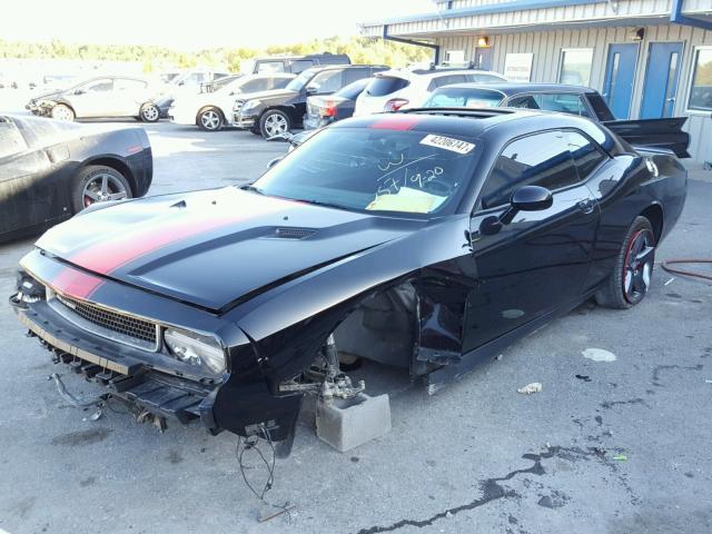 2C3CDYAG5DH581724 - 2013 DODGE CHALLENGER BLACK photo 2