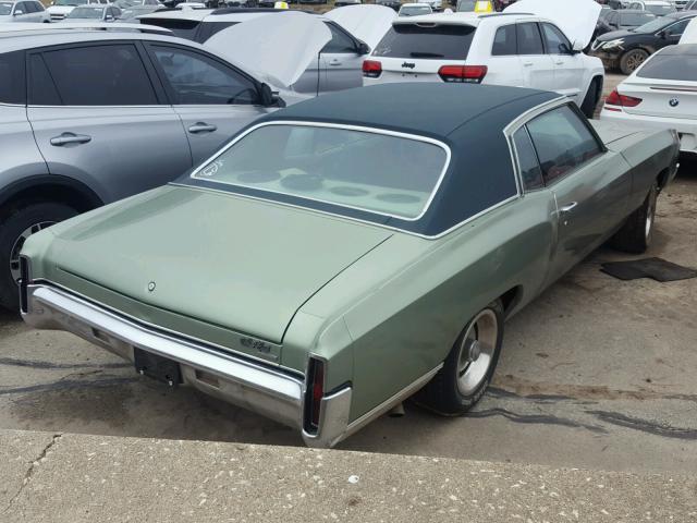 138570F110100 - 1970 CHEVROLET MONTECARLO GREEN photo 4