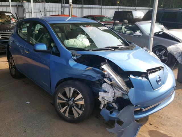 1N4AZ0CPXDC412729 - 2013 NISSAN LEAF S BLUE photo 1