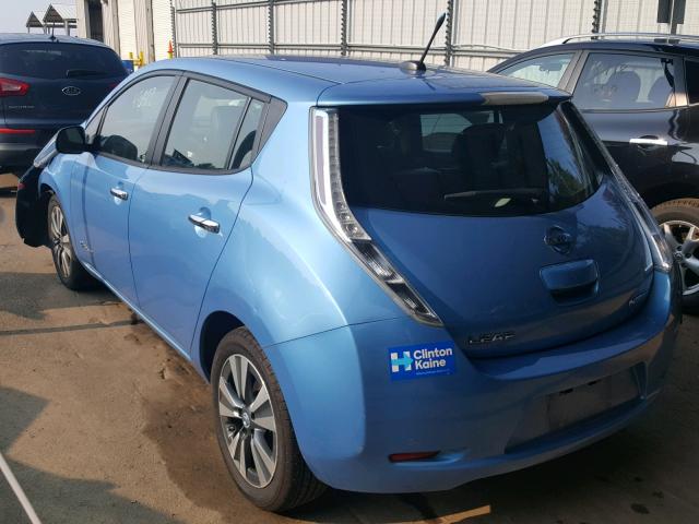 1N4AZ0CPXDC412729 - 2013 NISSAN LEAF S BLUE photo 3