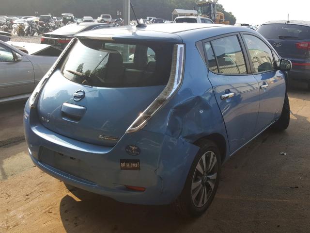 1N4AZ0CPXDC412729 - 2013 NISSAN LEAF S BLUE photo 4