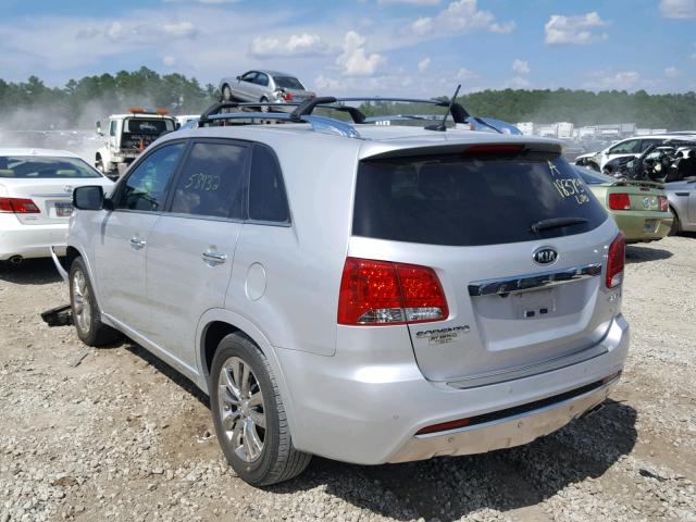 5XYKW4A25CG269463 - 2012 KIA SORENTO SX SILVER photo 3