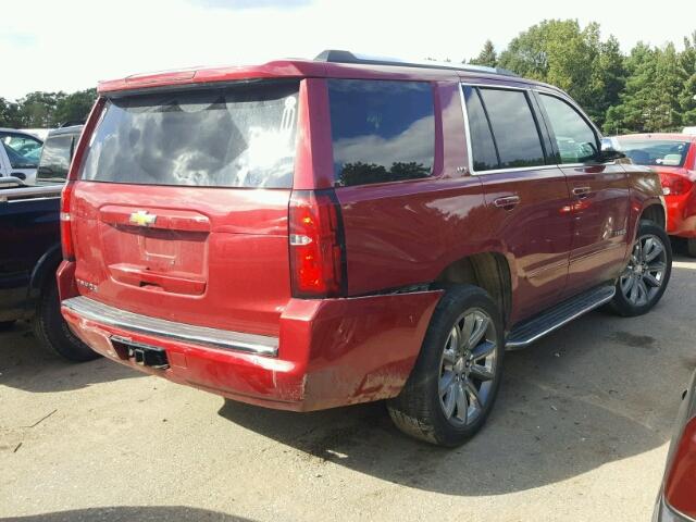 1GNSKCKC5FR150340 - 2015 CHEVROLET TAHOE RED photo 4