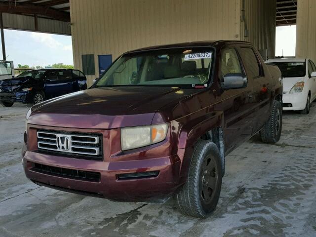 2HJYK16278H504950 - 2008 HONDA RIDGELINE MAROON photo 2