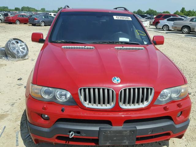 5UXFA93595LE83434 - 2005 BMW X5 4.8IS RED photo 9