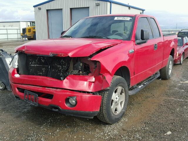 1FTRX14W66FA14949 - 2006 FORD F150 RED photo 2