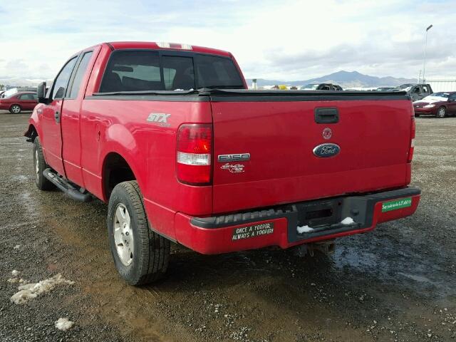 1FTRX14W66FA14949 - 2006 FORD F150 RED photo 3