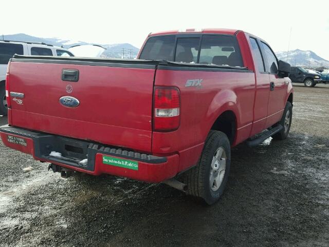 1FTRX14W66FA14949 - 2006 FORD F150 RED photo 4