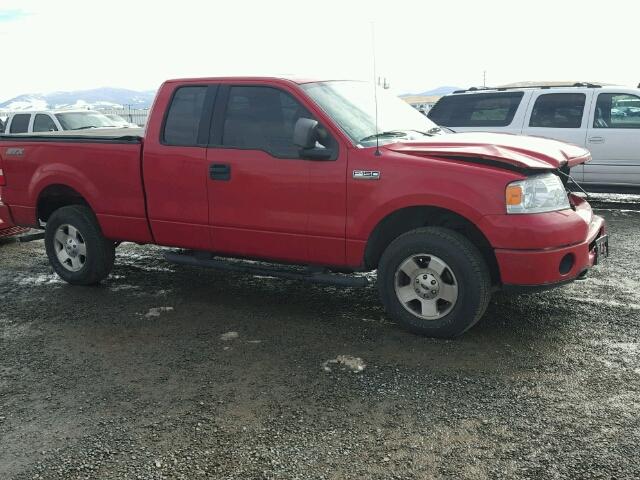 1FTRX14W66FA14949 - 2006 FORD F150 RED photo 9